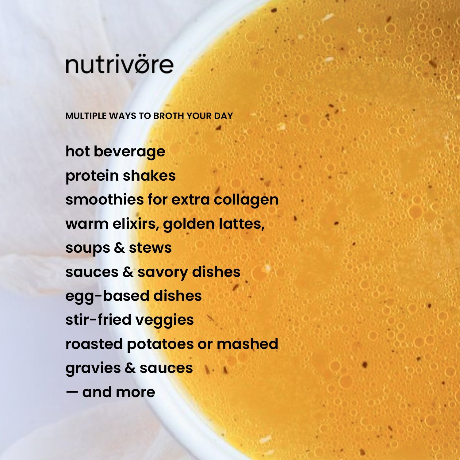 Organic beef bone broth powder